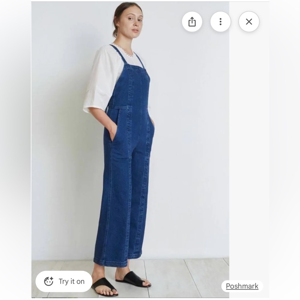 Apiece Apart Light Denim Overalls